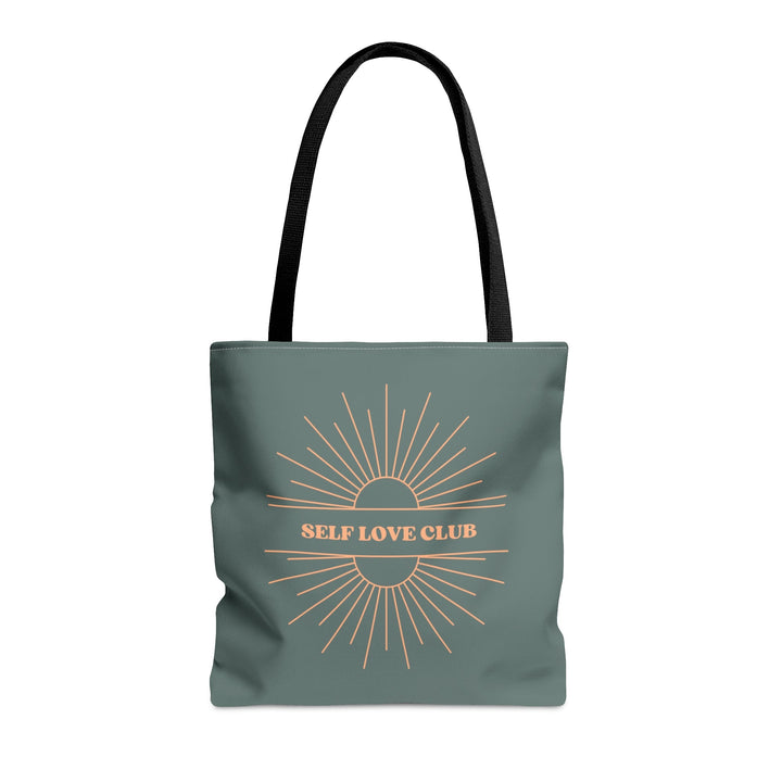Grey Tote Bag Self Love Club Small Medium Large - Madee's Boutique Bags Printify Accessories aesthetic bagaesthetic gift bagMedium