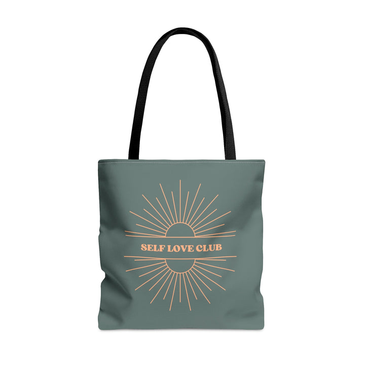 Grey Tote Bag Self Love Club Small Medium Large - Madee's Boutique Bags Printify Accessories aesthetic bagaesthetic gift bagLarge
