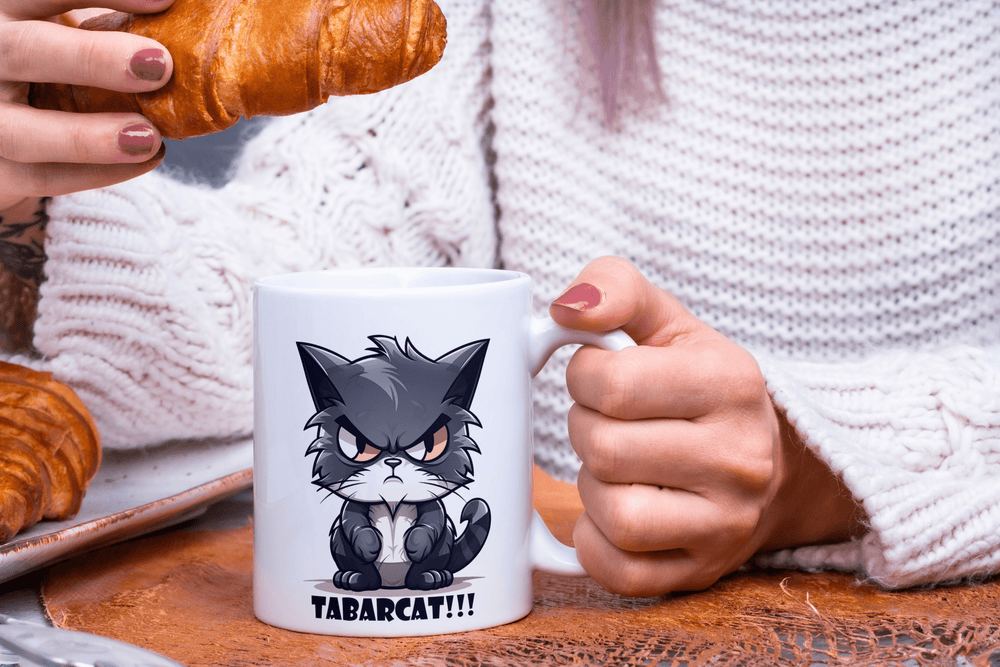 Tabarcat!!! Quebec Mug Drôle, Funny Mug Tabarnak! - Madee's Boutique Madee's Boutique Angry Cat mug anniversary gift ideasanniversary gifts