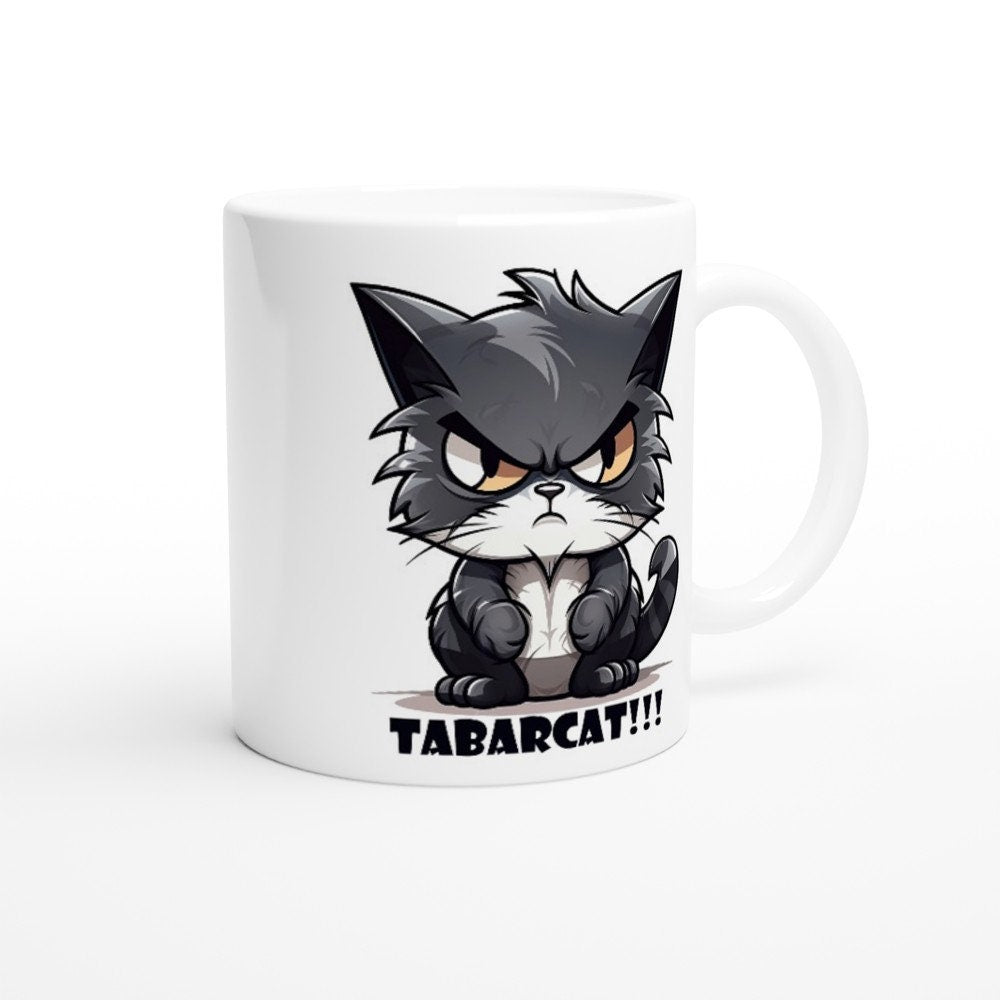 Tabarcat!!! Quebec Mug Drôle, Funny Mug Tabarnak! - Madee's Boutique Madee's Boutique Angry Cat mug anniversary gift ideasanniversary gifts