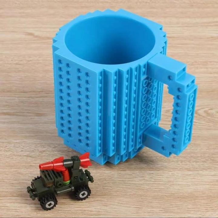 Unique LEGO Compatible Mug DIY Block Puzzle Mug - Madee's Boutique Mugs Madee's Boutique amazon lego coffee mug anniversary gift ideasanniversary giftsGold