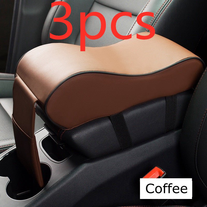 Universal Leather Car Armrest Auto Center Console Arm rests - Madee's Boutique Handbag Madee's Boutique birthday gift for boyfriend car giftchristmas gift for boyfriendCoffee 3pcs
