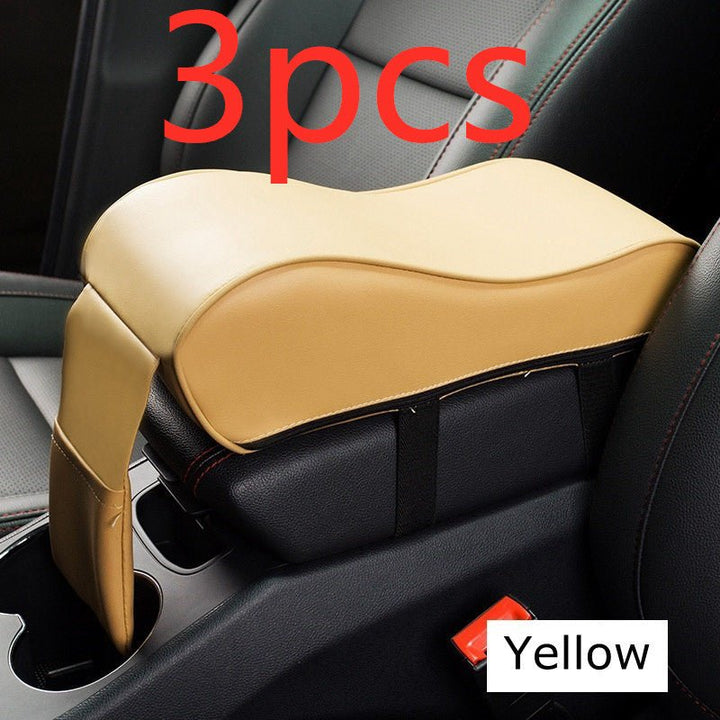 Universal Leather Car Armrest Auto Center Console Arm rests - Madee's Boutique Handbag Madee's Boutique birthday gift for boyfriend car giftchristmas gift for boyfriendYellow 3pcs