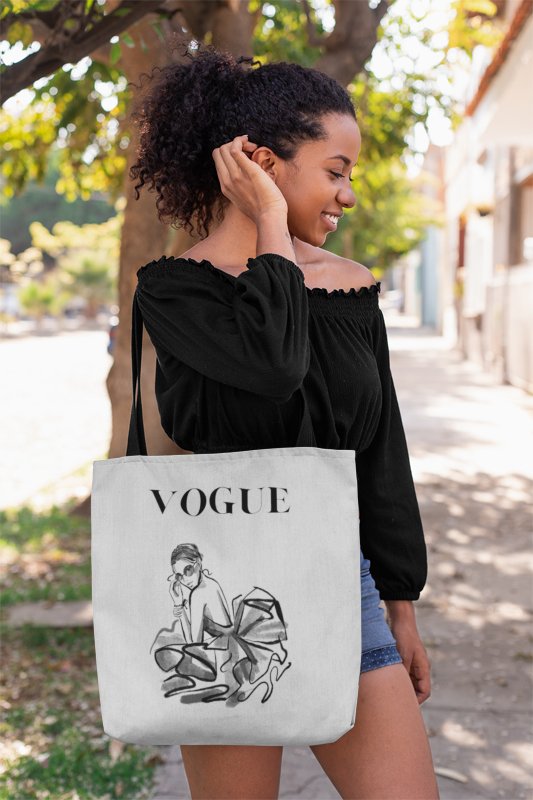 Vogue Fashion Tote bag Small Medium Large - Madee's Boutique Bags Printify Accessories aesthetic giftaesthetic gift bagSmall