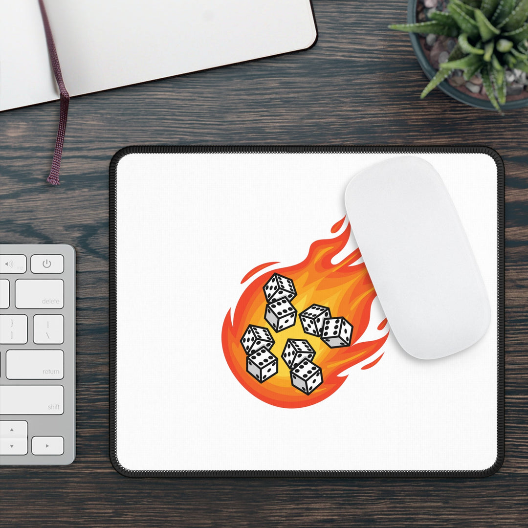 White Fireball DND Gaming Mouse Pad - Madee's Boutique Home Decor Printify Accessories anniversary gift for husbandbest christmas giftsRectangle9" × 7"