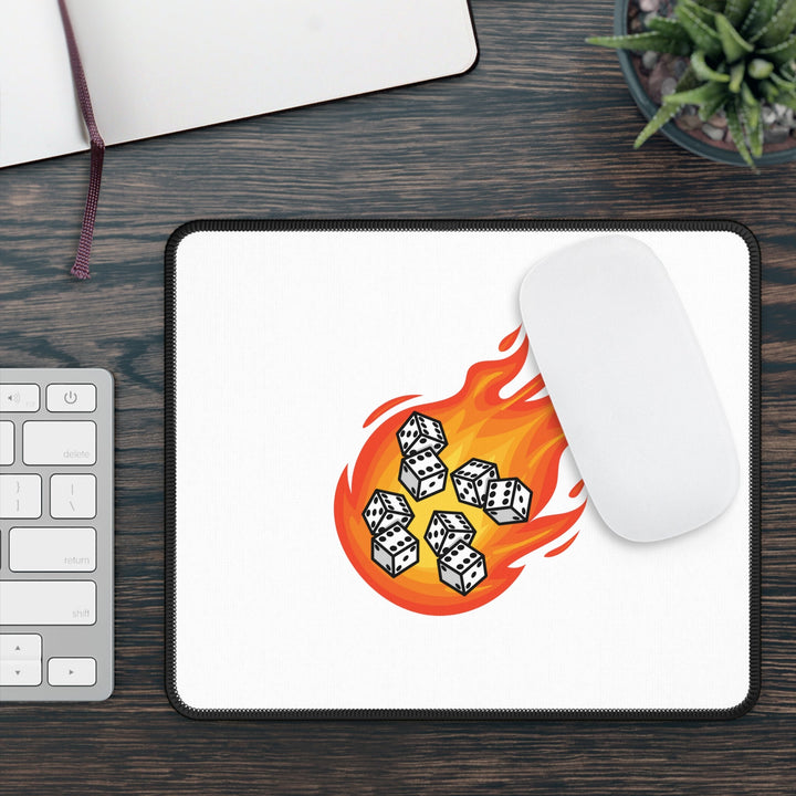 White Fireball DND Gaming Mouse Pad - Madee's Boutique Home Decor Printify Accessories anniversary gift for husbandbest christmas giftsRectangle9" × 7"