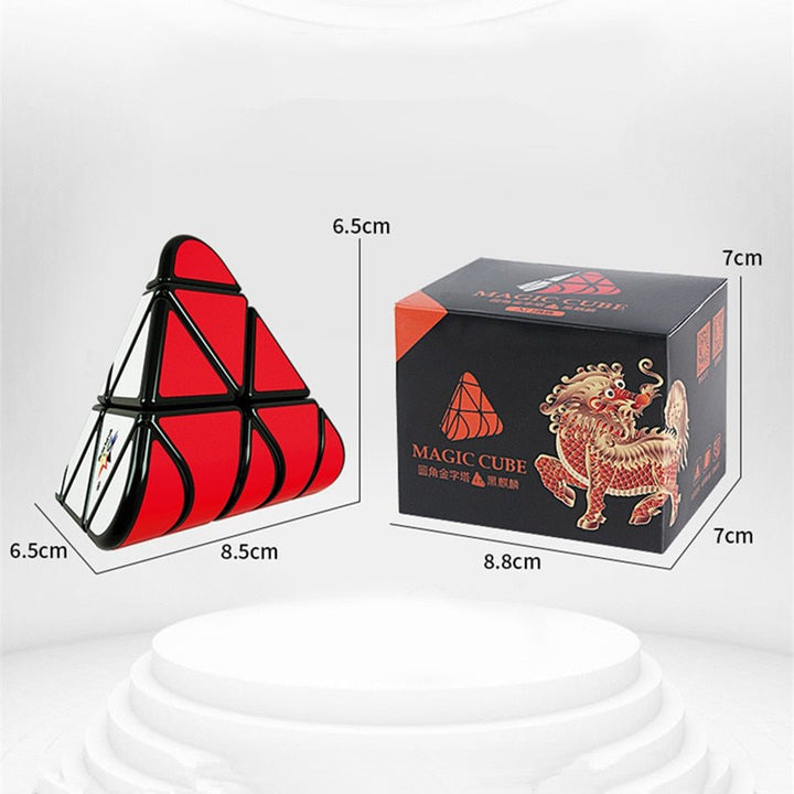Rubik's Cube Yuxin Black Kylin Round Angle 3x3 Pyramid Cubo Magico Educational Puzzle Toy For Children Kids Gift Toy 3x3 Magic Cube - Madee's Boutique Puzzles Madee's Boutique 100 by 100 cube 100 by 100 rubik's cube100000x100000x100000 rubik's cubeBlack