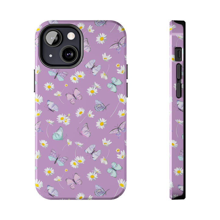 Butterfly & Flowers Tough iPhone Cases