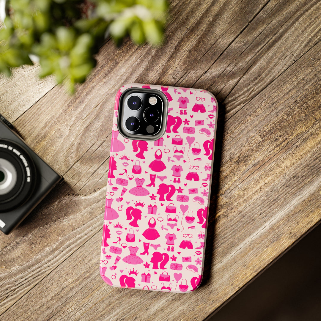 Girly pink Tough iPhone Cases