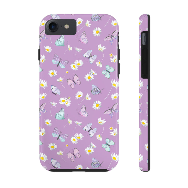 Butterfly & Flowers Tough iPhone Cases