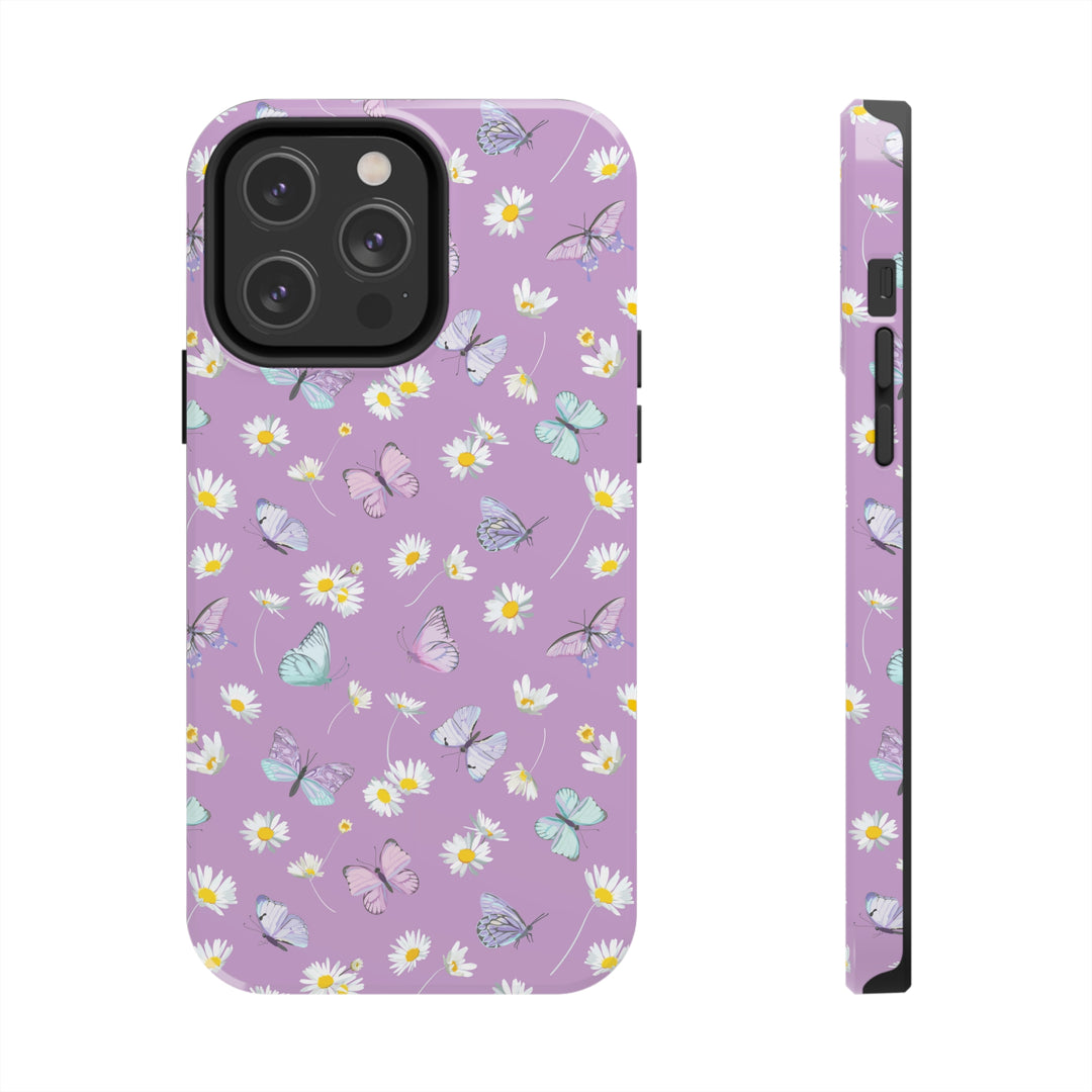 Butterfly & Flowers Tough iPhone Cases