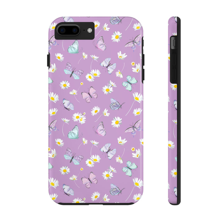 Butterfly & Flowers Tough iPhone Cases