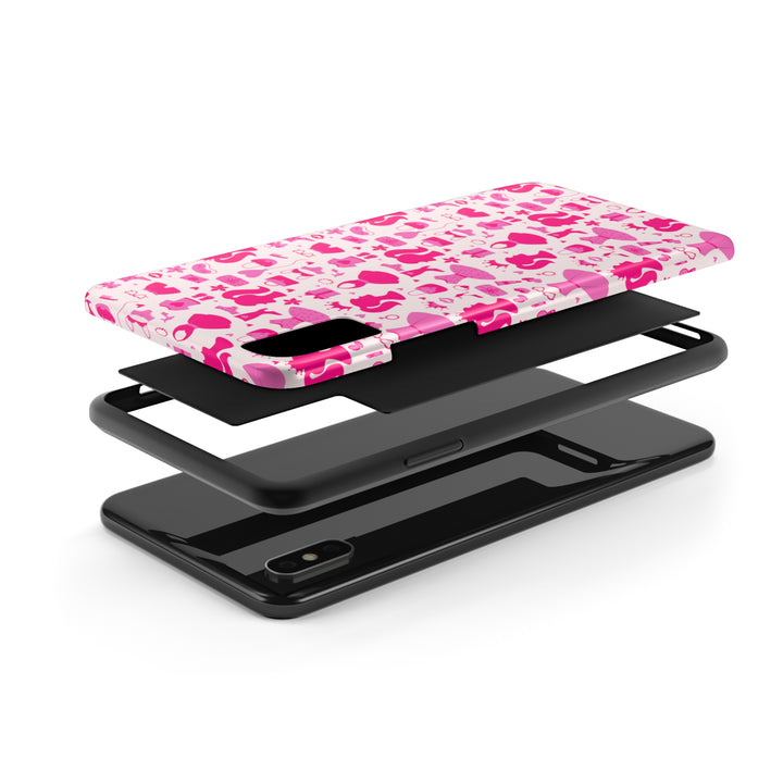 Girly pink Tough iPhone Cases