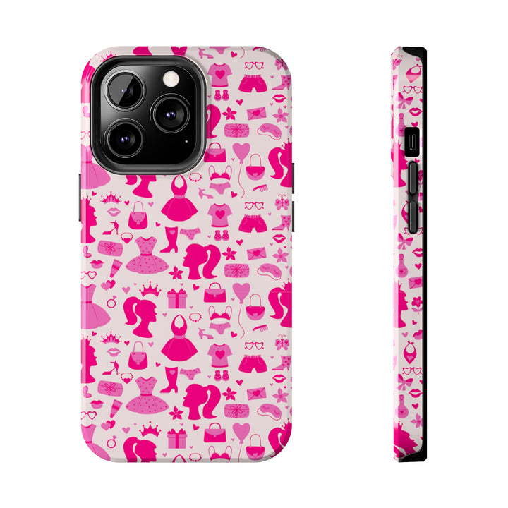 Girly pink Tough iPhone Cases