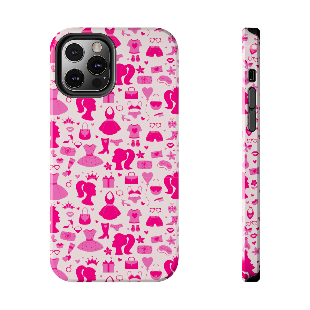 Girly pink Tough iPhone Cases