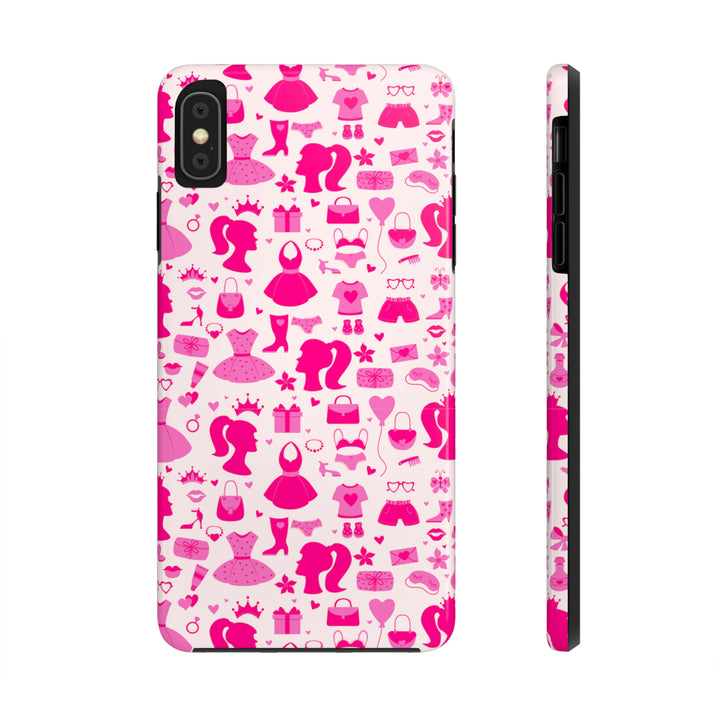 Girly pink Tough iPhone Cases