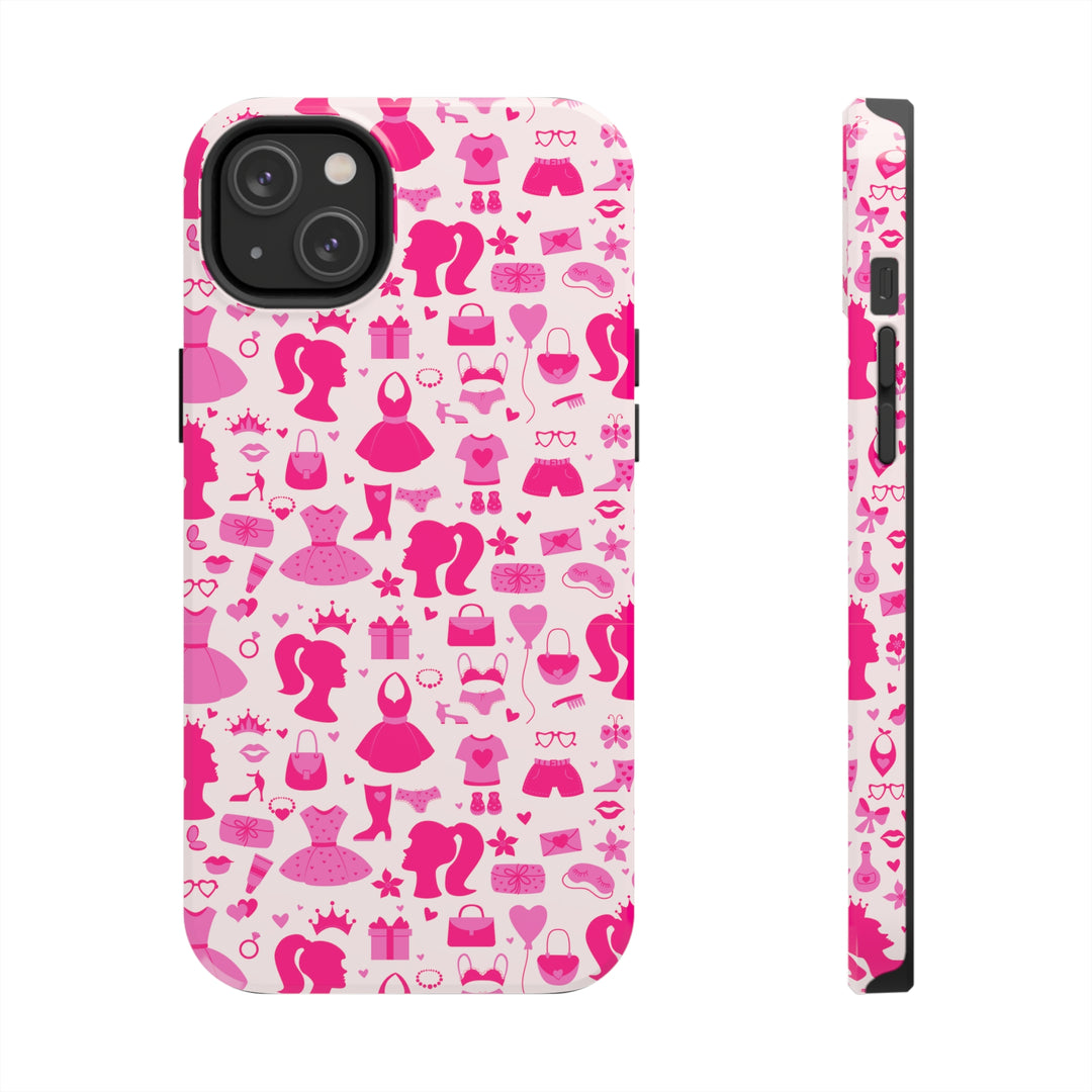 Girly pink Tough iPhone Cases