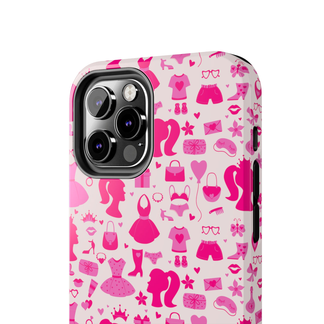 Girly pink Tough iPhone Cases