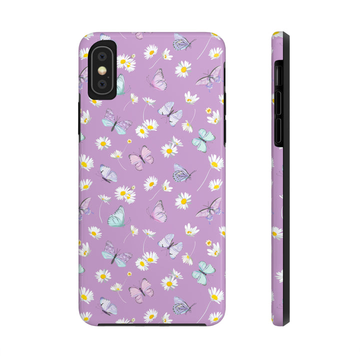 Butterfly & Flowers Tough iPhone Cases