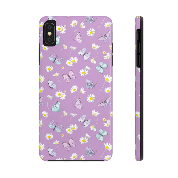 Butterfly & Flowers Tough iPhone Cases