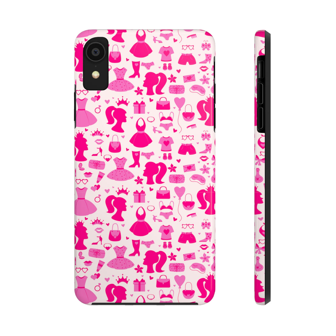 Girly pink Tough iPhone Cases