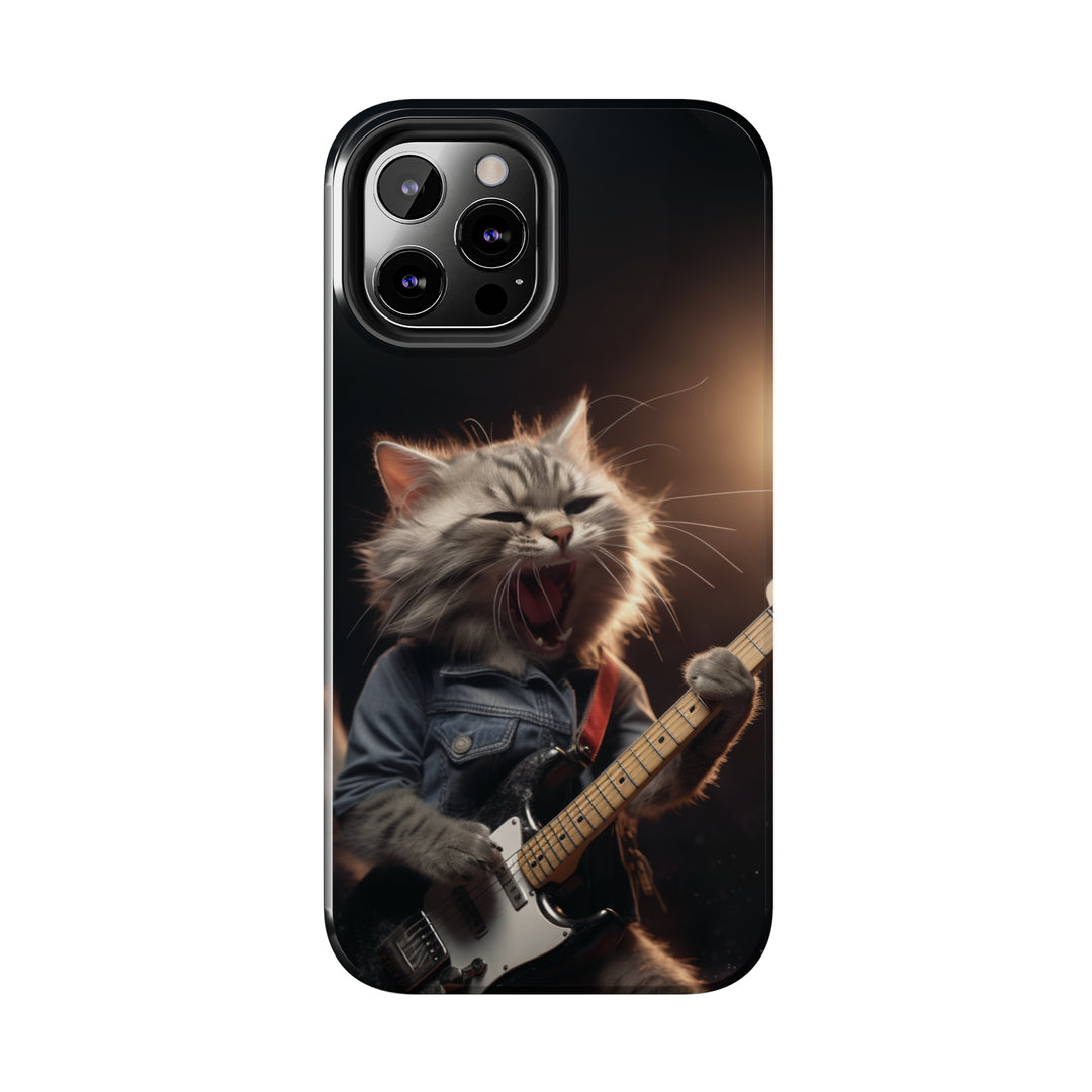 Cool Cat Playing Guitar Music Tough Phone Cases MADEE'S EXCLUSIVES