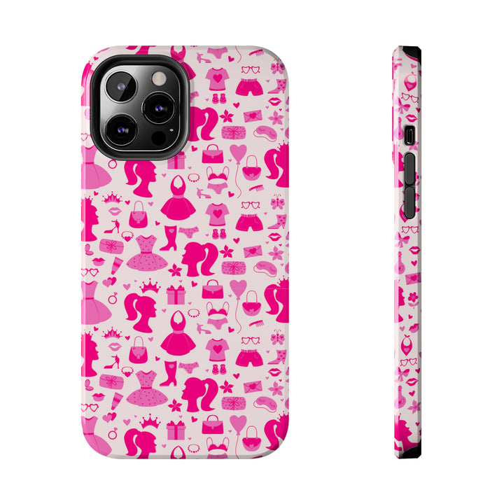 Girly pink Tough iPhone Cases