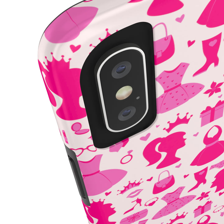 Girly pink Tough iPhone Cases