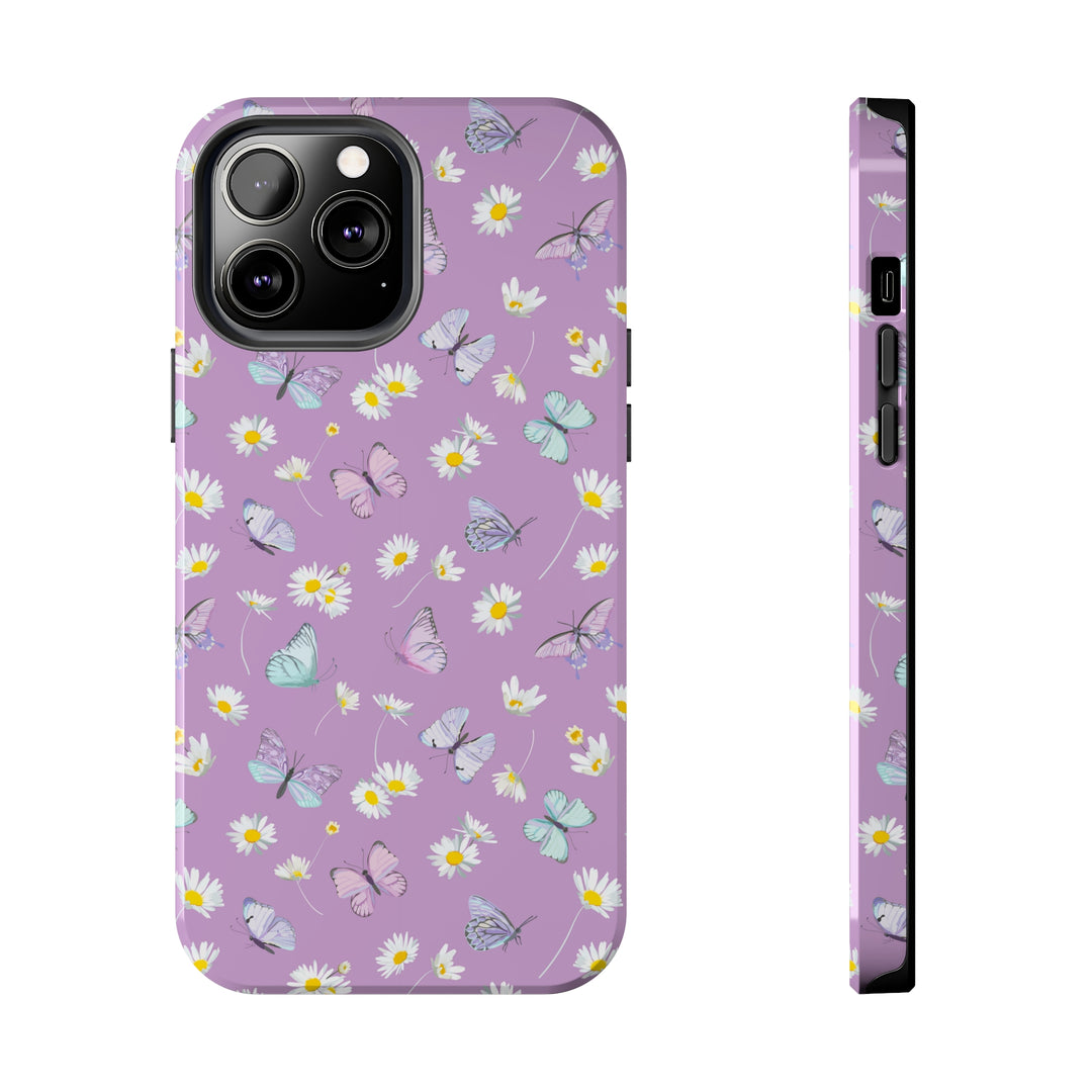 Butterfly & Flowers Tough iPhone Cases