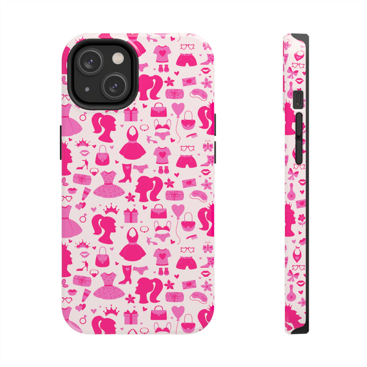 Girly pink Tough iPhone Cases