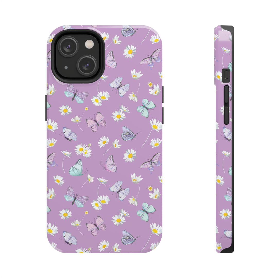 Butterfly & Flowers Tough iPhone Cases