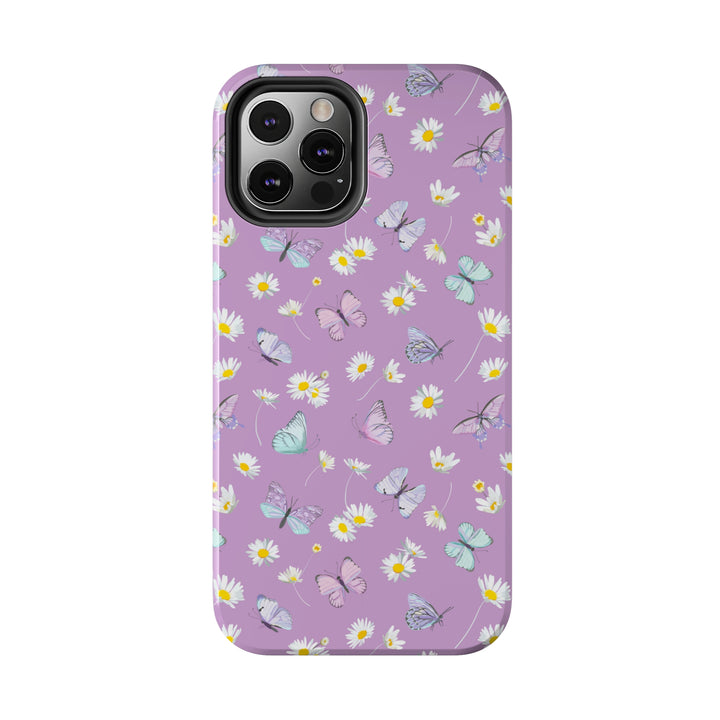 Butterfly & Flowers Tough iPhone Cases