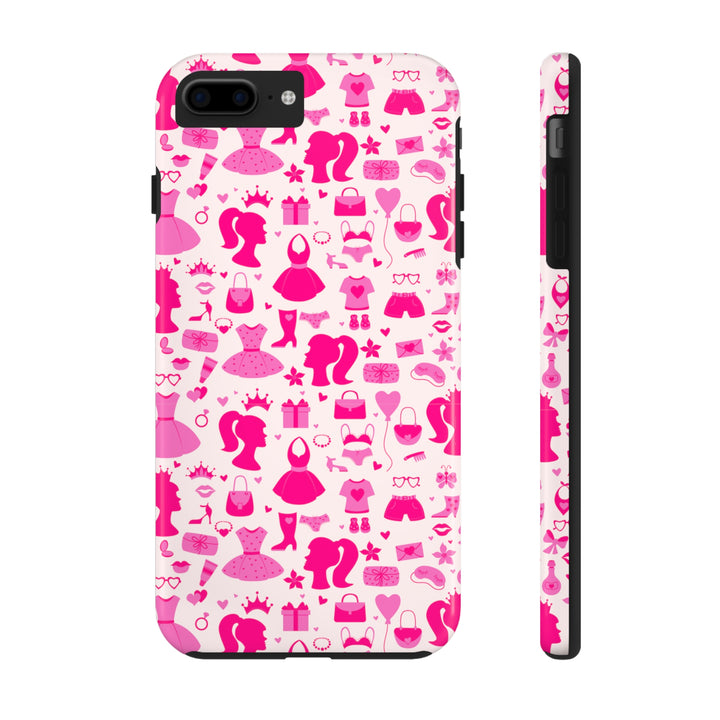 Girly pink Tough iPhone Cases