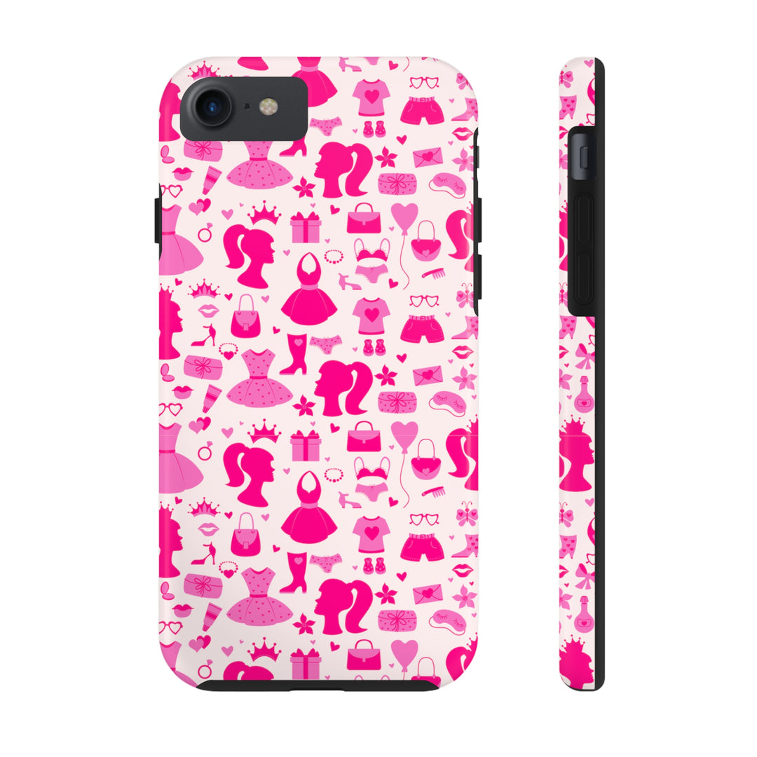 Girly pink Tough iPhone Cases