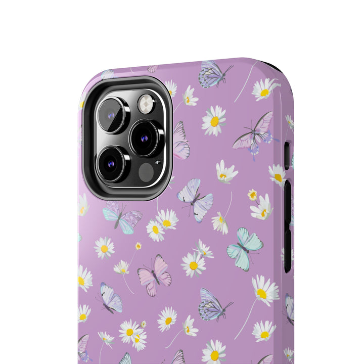 Butterfly & Flowers Tough iPhone Cases