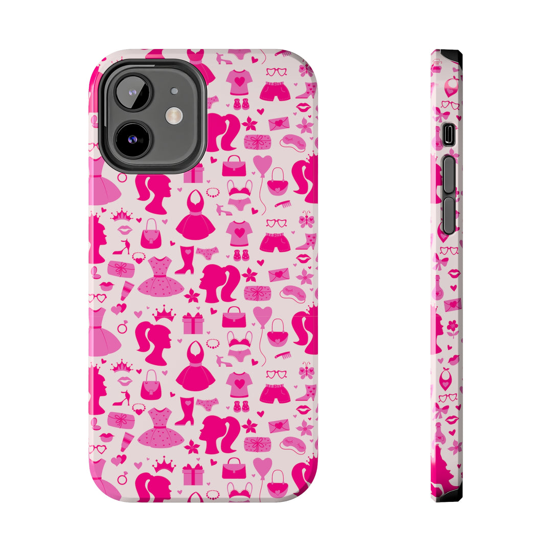 Girly pink Tough iPhone Cases