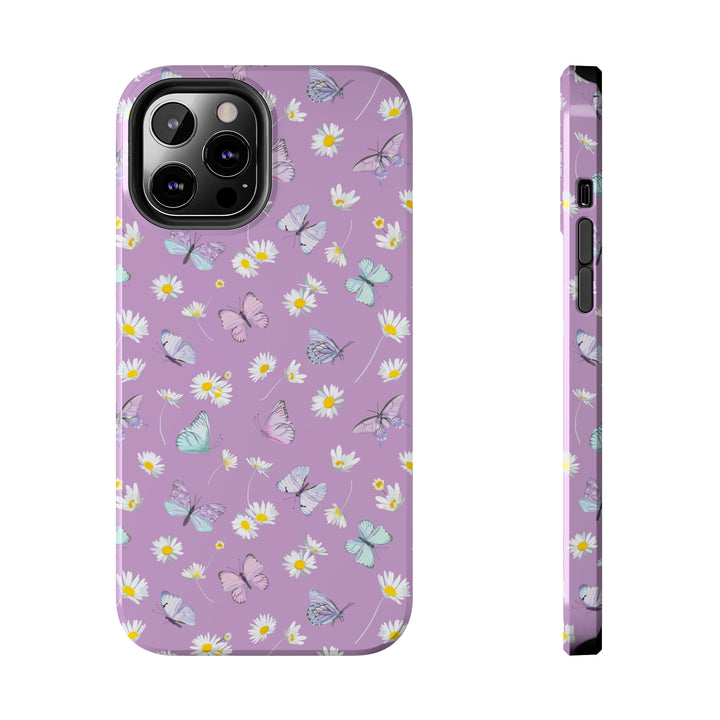 Butterfly & Flowers Tough iPhone Cases