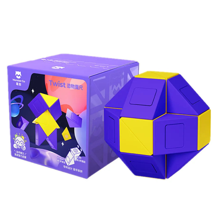 GAN Monster Go Twist Magic Snake Logic Puzzle Antistress MonsterGo Cute Creation Ruler Toys 24 Building Blocks Assembly Gans