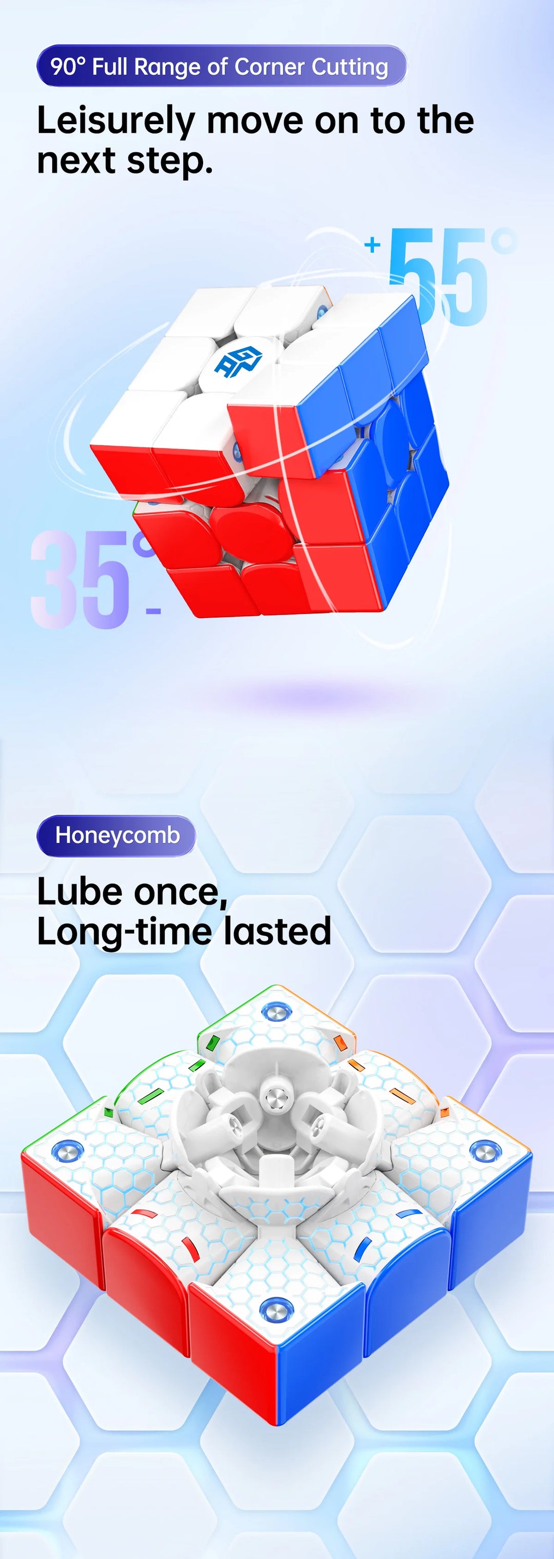GAN 356 Maglev UV Magnetic Magic Speed Cube Stickerless Professional  GAN356 Cubo Magico Puzzle For Children Kids Gift