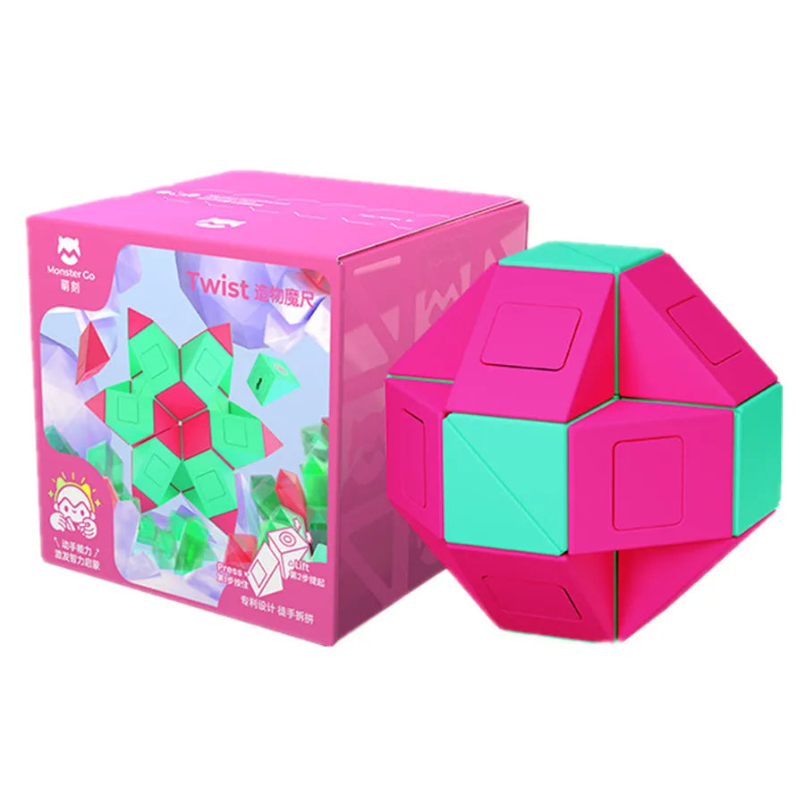 GAN Monster Go Twist Magic Snake Logic Puzzle Antistress MonsterGo Cute Creation Ruler Toys 24 Building Blocks Assembly Gans