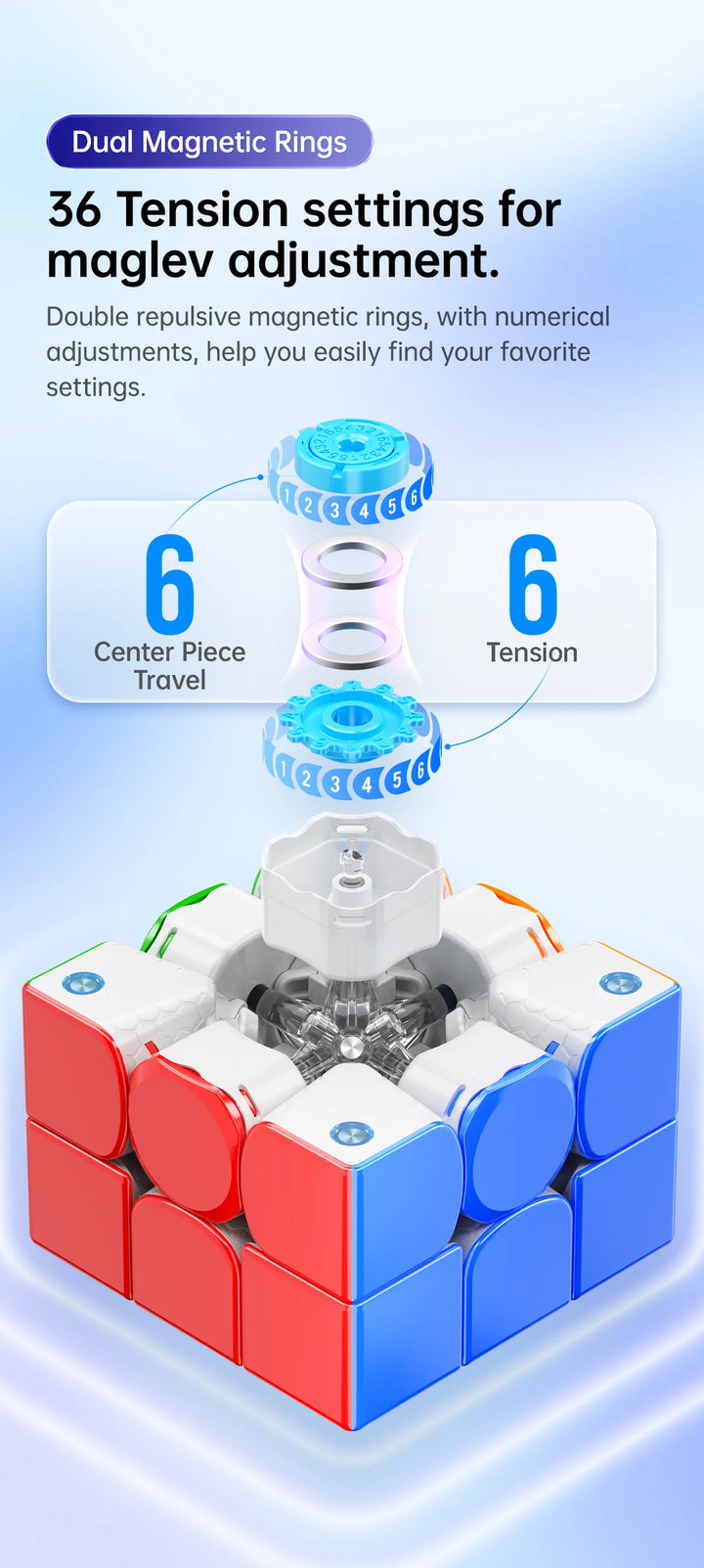 GAN 356 Maglev UV Magnetic Magic Speed Cube Stickerless Professional  GAN356 Cubo Magico Puzzle For Children Kids Gift