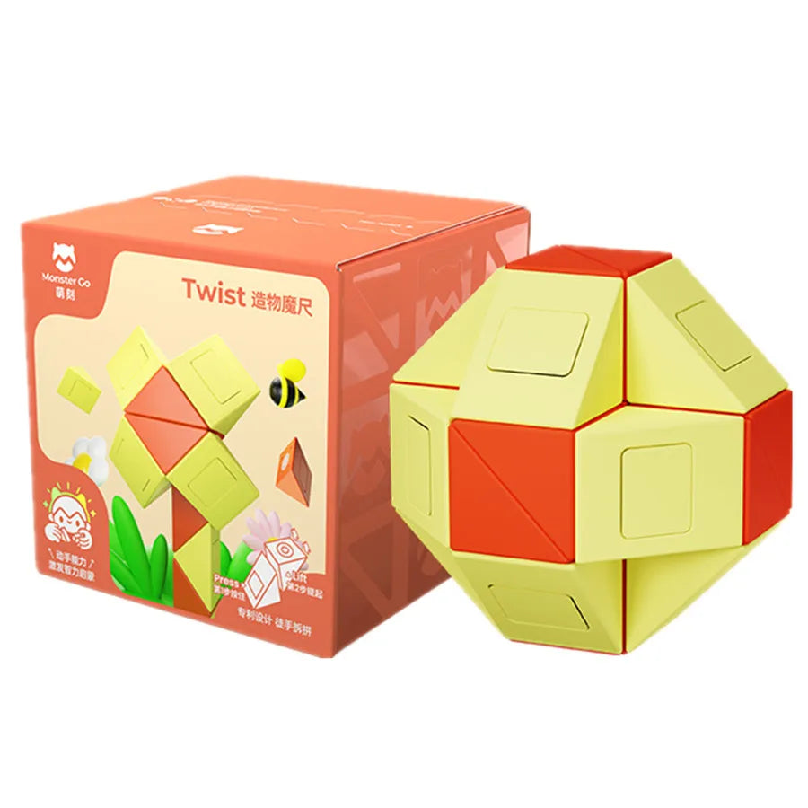 GAN Monster Go Twist Magic Snake Logic Puzzle Antistress MonsterGo Cute Creation Ruler Toys 24 Building Blocks Assembly Gans
