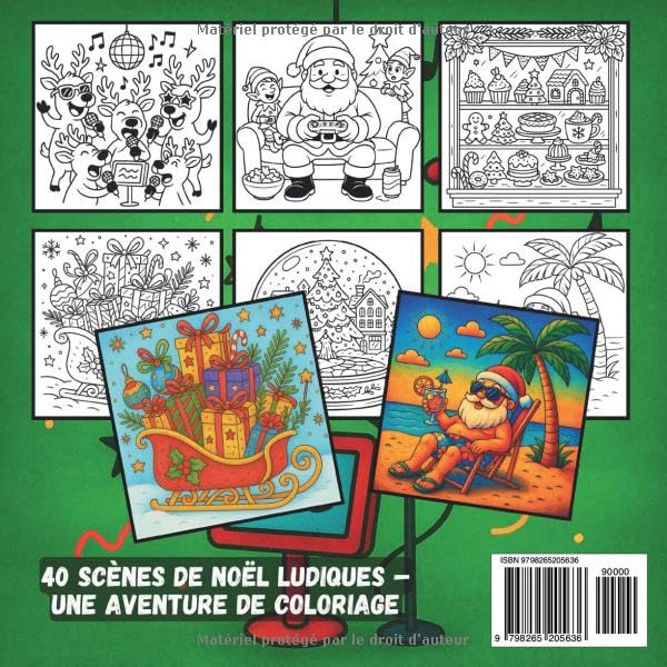 Aventures de Noël : Un Livre de Coloriage Amusant et Festif pour Enfants, Ados et Adultes de Tous Âges – Rennes Fantaisistes, Pères Noël Joyeux, Bonhommes de Neige, Villages d’Hiver & Magie des Fêtes – 40 Dessins Relaxants et Joyeux à Colorier ! - Madee's Boutique Madee's Boutique