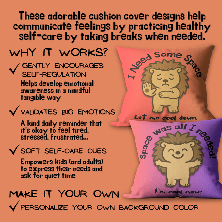 Emotion Regulation Double - Sided Customizable Cushion Cover, Bilingual 18x18" - Madee's Boutique Home Decor Madee's Boutique black pillow covers Blue pillow coverschristmas pillow covers 18x18Cat / Chat (Nimbus)18"x18"(45cmx45cm)