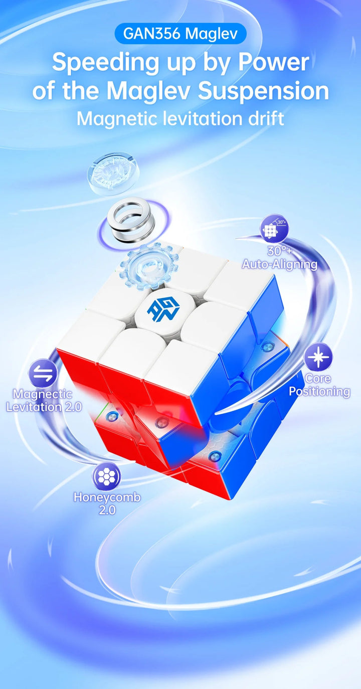 GAN 356 Maglev UV Magnetic Magic Speed Cube Stickerless Professional GAN356 Cubo Magico Puzzle For Children Kids Gift - Madee's Boutique Magic Speed Rubik Cubes Madee's Boutique 1x1 rubik's 1x1 rubix cube2 * 2 speed cubeGan 356 Maglev UV