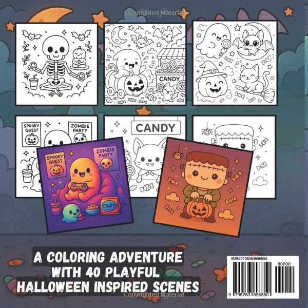 Halloween Kawaii Adventures: A Cute & Spooky Coloring Book for Kids, Teens & Adults - Madee's Boutique Madee's Boutique