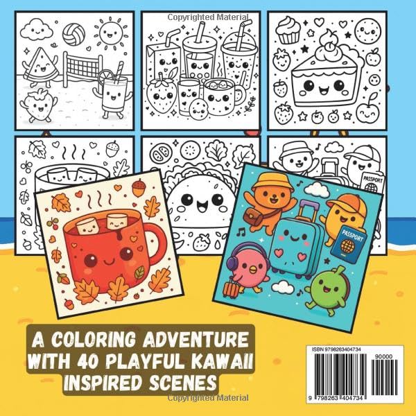 SUPER KAWAII EDITION: 40 Fun & Kawaii Foods & Pets Coloring Book for Kids, Teens & Adults - Madee's Boutique Madee's Boutique