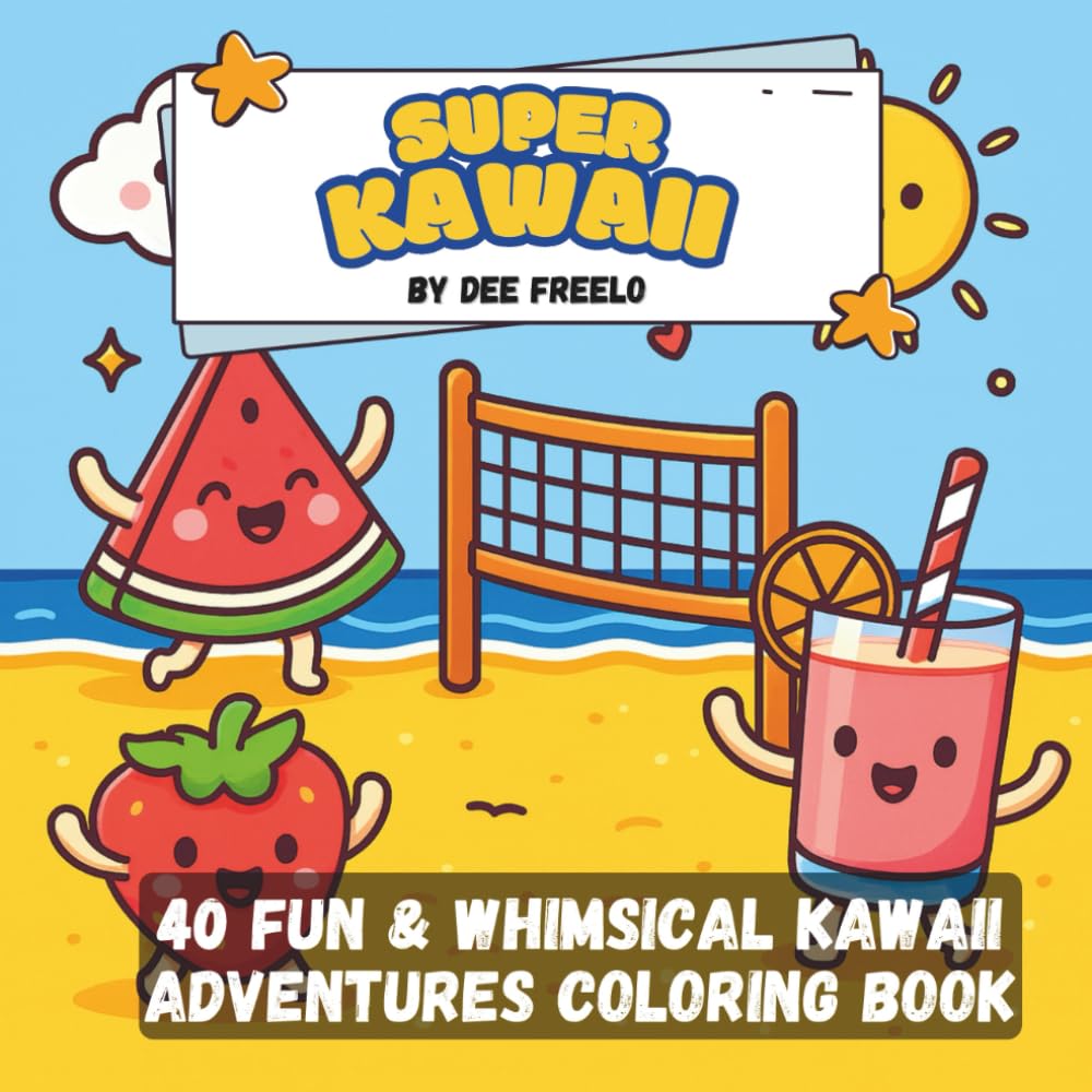 SUPER KAWAII EDITION: 40 Fun & Kawaii Foods & Pets Coloring Book for Kids, Teens & Adults - Madee's Boutique Madee's Boutique