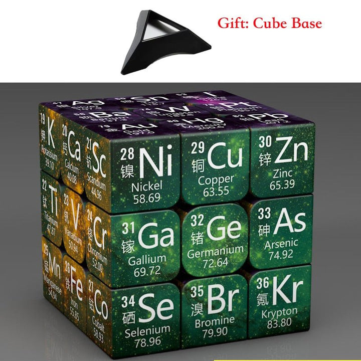 Rubik's Cube 3x3x3 Magic Puzzle Cube Math Chemistry Element Physical Kids Puzzle Cube with Base Magico Cubo Children's Gifts Educational Toys