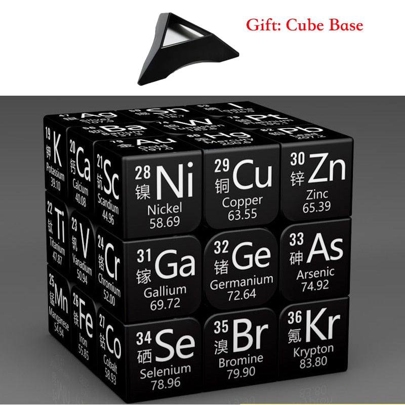 Rubik's Cube 3x3x3 Magic Puzzle Cube Math Chemistry Element Physical Kids Puzzle Cube with Base Magico Cubo Children's Gifts Educational Toys